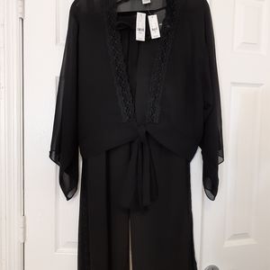 2 PC Evening Palazzo Pantsuit